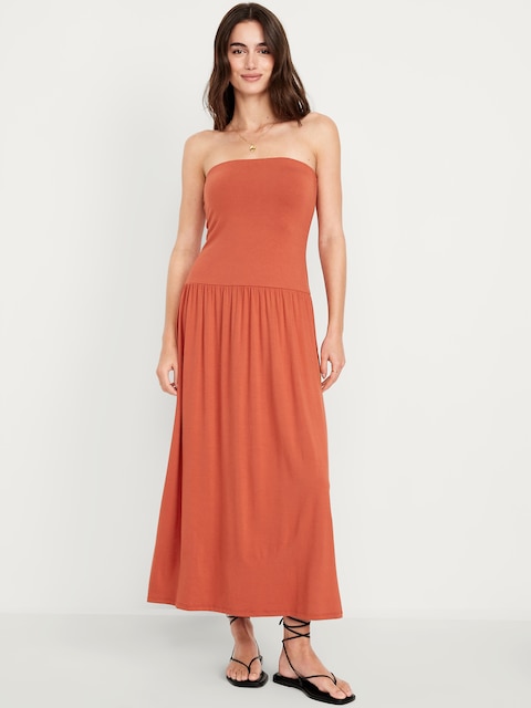 Fit & Flare Drop-Waist Maxi Dress - Gingerspice