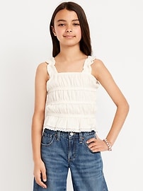 Image number 1 showing, Fitted Smocked Tank Top for Girls