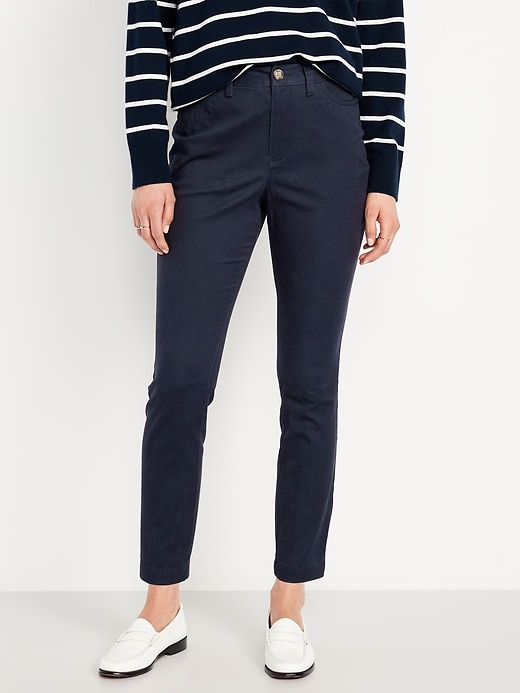 Image number 2 showing, High-Waisted Uniform Skinny Pants
