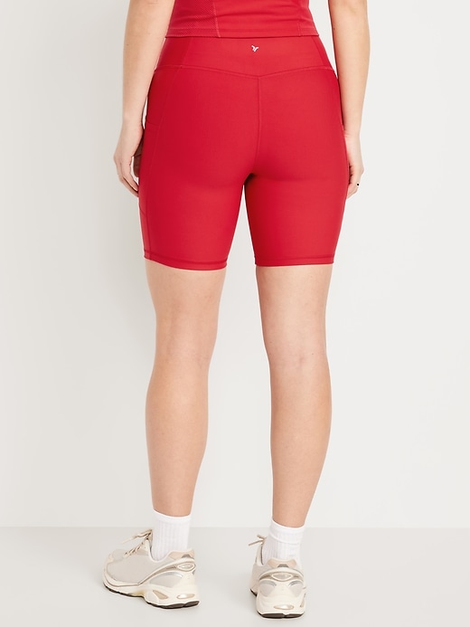 Image number 6 showing, High-Waisted PowerSoft Biker Shorts -- 8-inch inseam