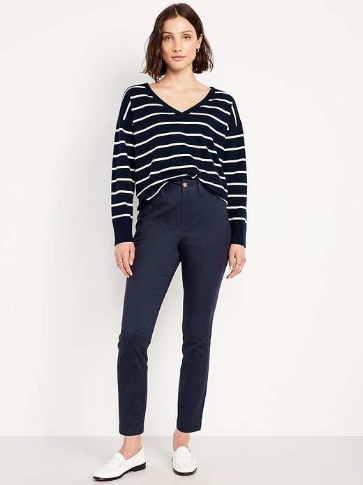 Image number 1 showing, High-Waisted Uniform Skinny Pants