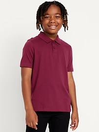 Image number 1 showing, School Uniform Jersey Polo Shirt for Boys