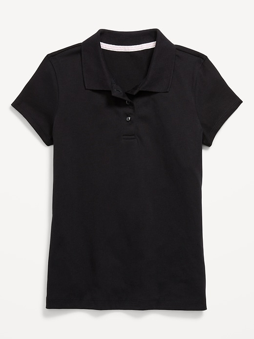 Image number 2 showing, School Uniform Jersey-Knit Polo Shirt for Girls