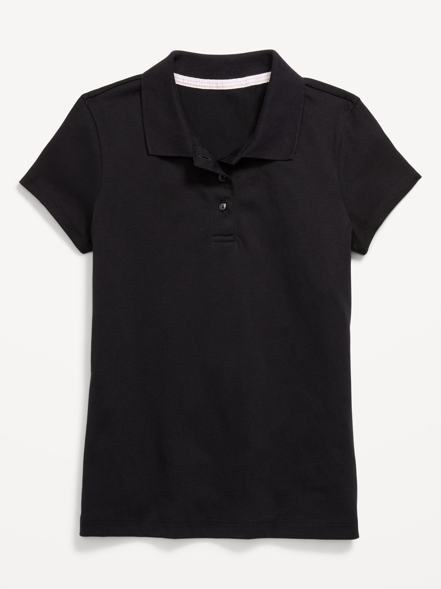 Поло Old Navy School Uniform Jersey-Knit Polo Shirt для девочек, цвет: Чёрный — фото 2