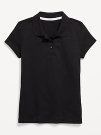 Image number 2 showing, School Uniform Jersey-Knit Polo Shirt for Girls