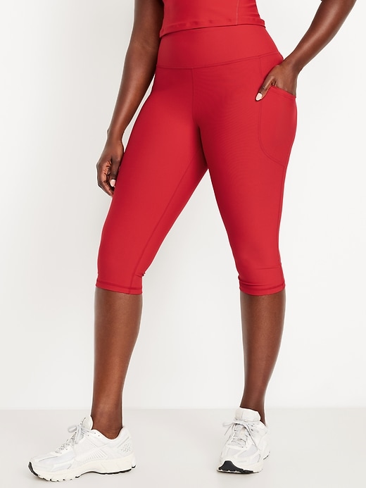 Image number 5 showing, High-Waisted PowerSoft Capri Pocket Leggings