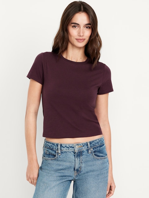 Bestee Crop T-Shirt - Dark Sepia