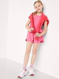 Image number 1 showing, High-Waisted Dolphin-Hem Run Shorts for Girls