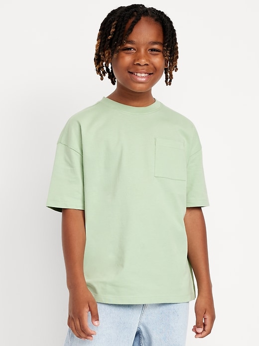 Image number 1 showing, Oversized Short-Sleeve Pocket T-Shirt for Boys