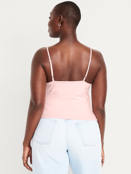 Image number 5 showing, Fitted Double-Layer Cropped Cami Top