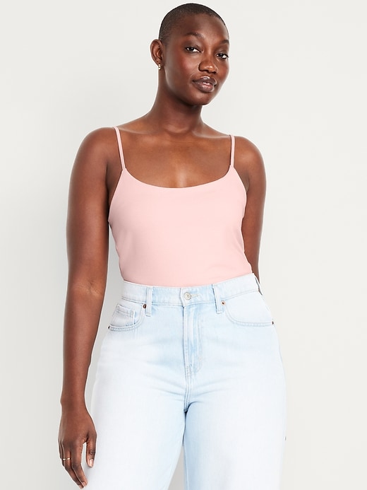 Image number 4 showing, Fitted Double-Layer Cropped Cami Top