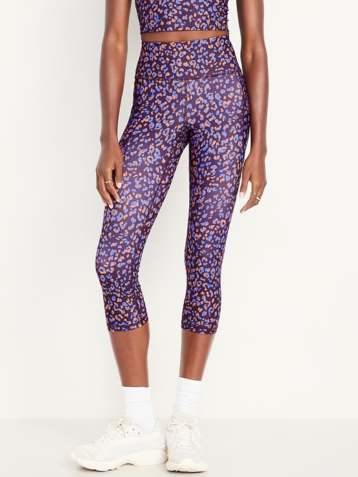 Image number 1 showing, High-Waisted PowerSoft Crop Pocket Leggings