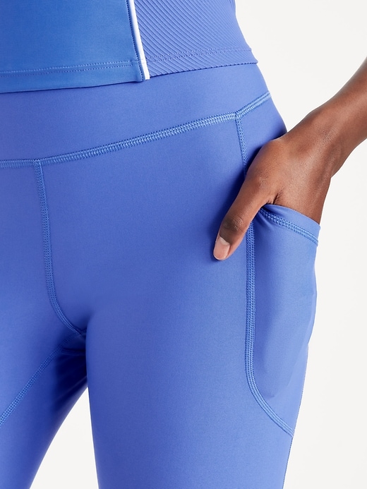 Image number 3 showing, High-Waisted PowerSoft Crop Pocket Leggings