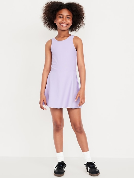 PowerSoft Sleeveless Ribbed Athletic Dress for Girls