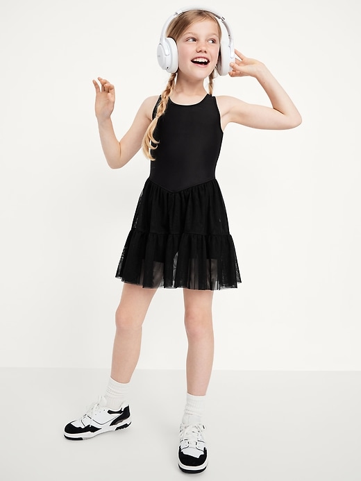 Image number 1 showing, PowerSoft Sleeveless Tutu Athletic Dress for Girls