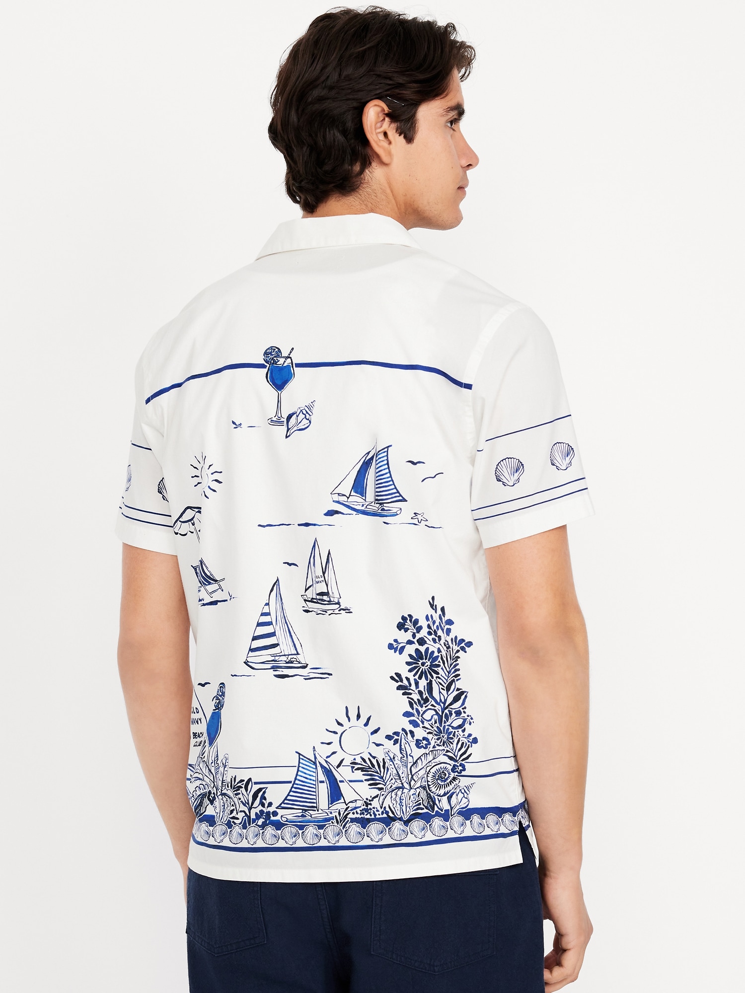 Short-Sleeve Printed Camp Shirt