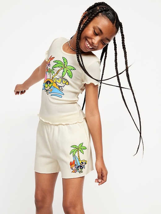 Image number 3 showing, The Powerpuff Girls™ High-Waisted Graphic Shorts for Girls