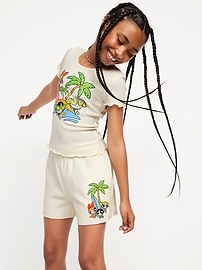 Image number 3 showing, The Powerpuff Girls™ High-Waisted Graphic Shorts for Girls