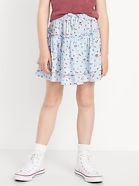 Image number 1 showing, Printed Tiered Ruffled Skirt for Girls