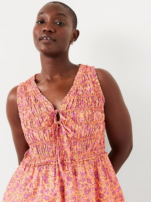 Image number 5 showing, Fit & Flare Smocked Bodice Mini Dress