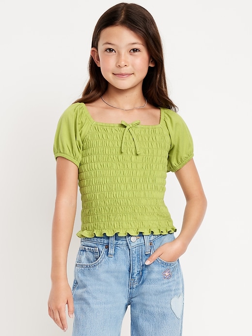 Printed Button-Front Cardigan Sweater for Girls