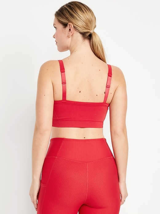 Image number 4 showing, Light Support Fluid Seamless Ribbed Sports Bra