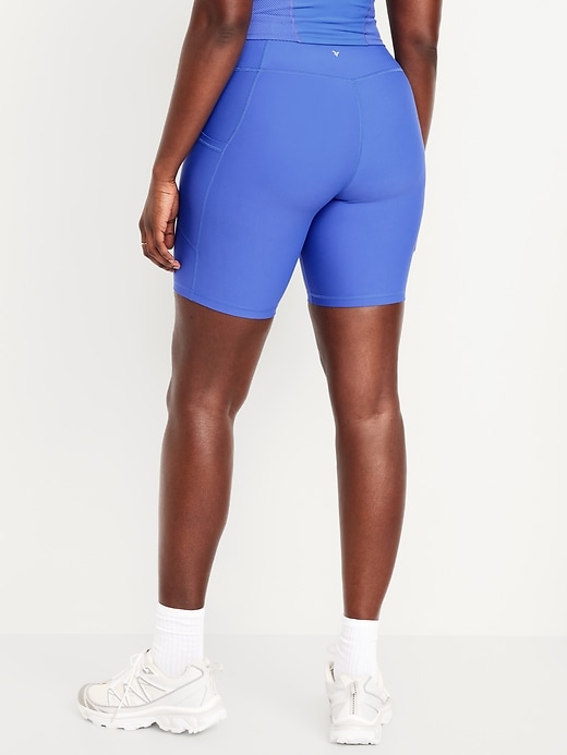 Image number 6 showing, High-Waisted PowerSoft Biker Shorts -- 8-inch inseam