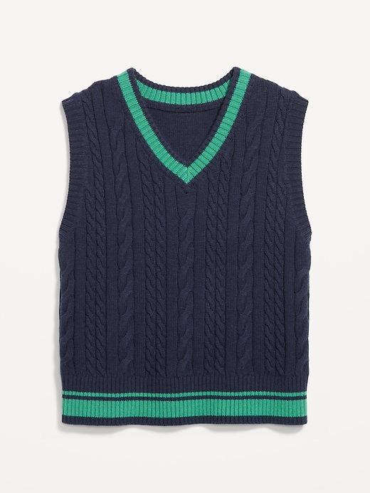 Image number 4 showing, Wool-Blend Cable-Knit Vest