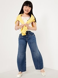 Image number 3 showing, Super Baggy Barrel-Leg Jeans for Girls