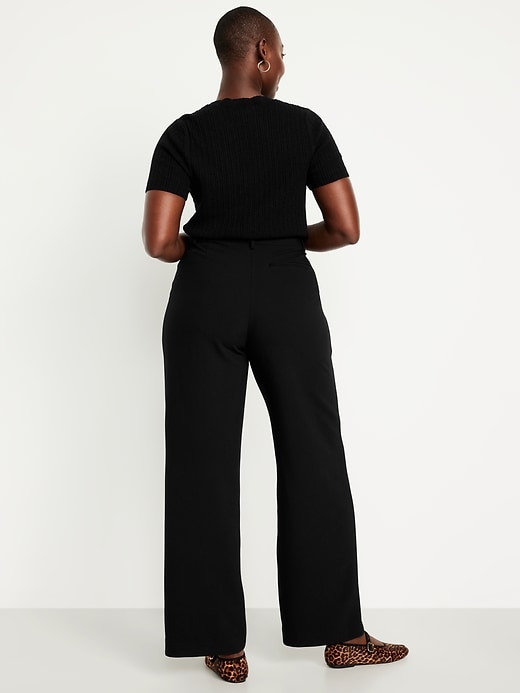 Image number 8 showing, Extra High-Waisted Taylor Wide-Leg Trouser Pants