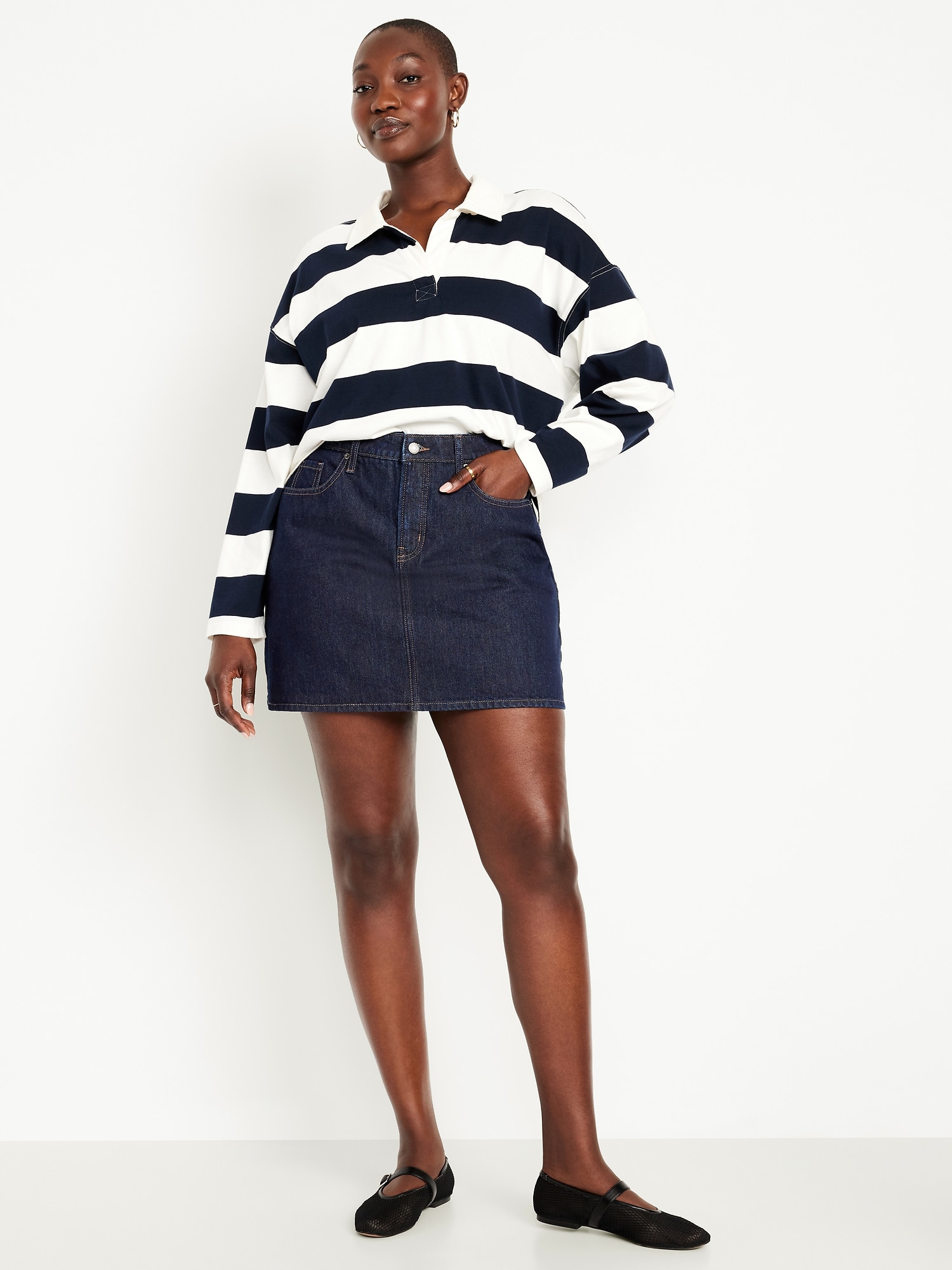 High-Waisted OG A-Line Mini Skirt