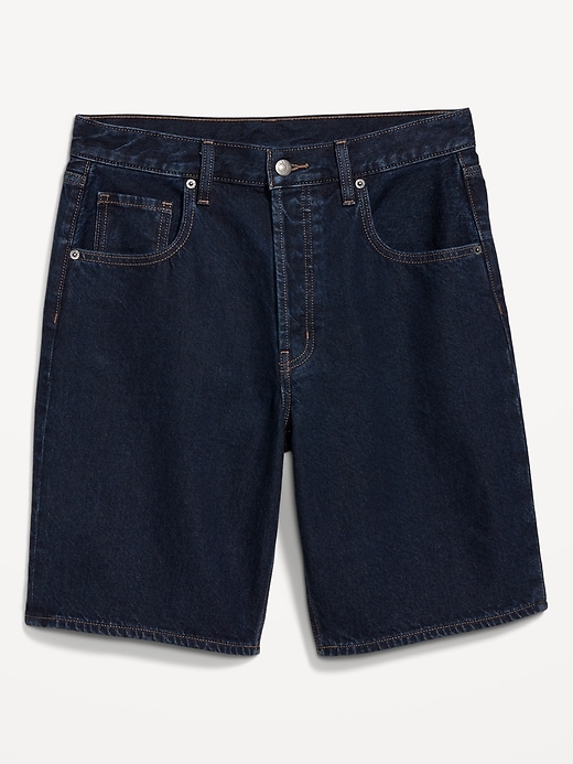 Image number 3 showing, Mid-Rise Baggy Jean Bermuda Shorts -- 9-inch inseam