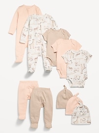 Image number 1 showing, Unisex 10-Piece Layette Set for Baby