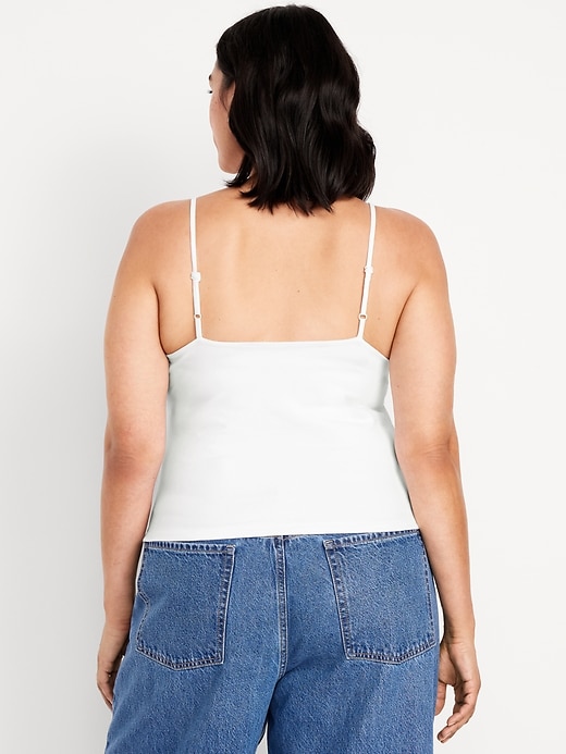 Image number 7 showing, Fitted Double-Layer Cropped Cami Top