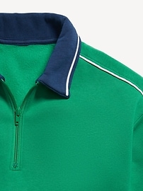 Image number 3 showing, Collared Quarter-Zip Fleece Sweatshirt for Boys