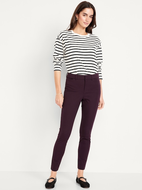 High-Waisted Pixie Skinny Ankle Pants - Boxwood