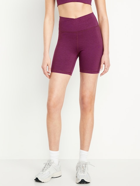 Extra High-Waisted CloudComfy Biker Shorts -- 6-inch inseam - Madder Root