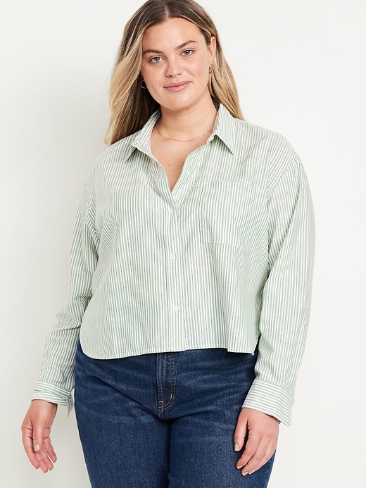 Image number 7 showing, Cropped Button-Down Oxford Shirt