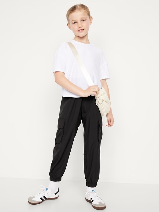 Image number 3 showing, High-Waisted StretchTech Performance Joggers for Girls