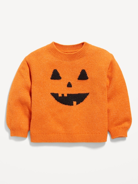 SoSoft Sparkle Graphic Sweater for Toddler - Sparkly Pumpkin