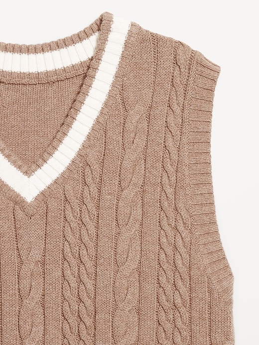 Image number 5 showing, Wool-Blend Cable-Knit Vest