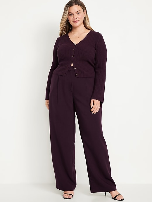 Image number 9 showing, Extra High-Waisted Taylor Wide-Leg Trouser Pants