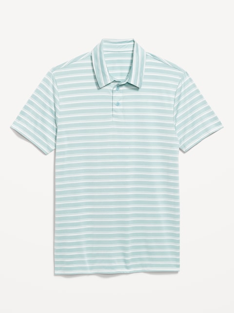 CloudMotion Striped Polo - Frayed Blue Stripe