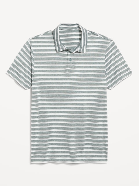 CloudMotion Striped Polo - Lakeshore Stripe