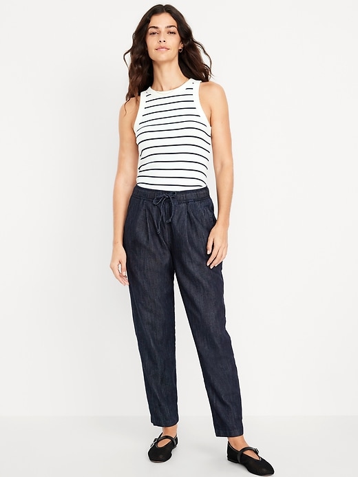 Image number 1 showing, High-Waisted Billie Straight Ankle Trouser