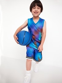 Image number 4 showing, Knee Length Mesh Basketball Shorts for Boys