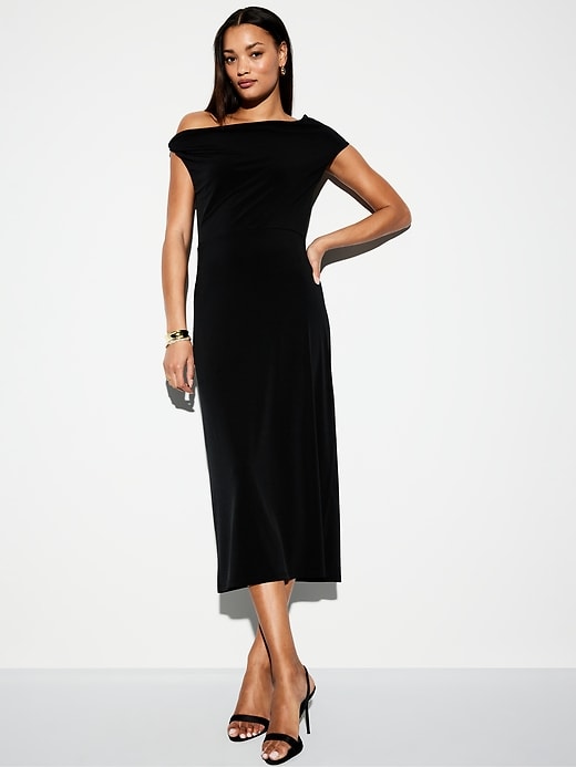 old navy one shoulder dress One-Shoulder Asymmetrical Linen-Blend Mini Dress