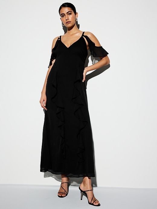ruffled satin maxi dress old navy Home