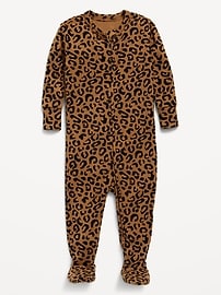 Image number 1 showing, Snug-Fit 2 Way Zip Footed One-Piece for Baby