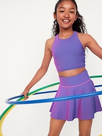 Image number 4 showing, High-Waisted PowerSoft Ribbed Skort for Girls